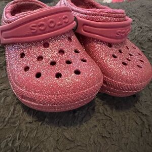 CROCS Kids Sparkly Sandals - Pink